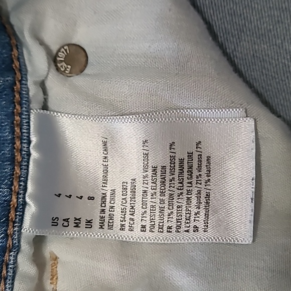 AE Shortie High Rise Shorts Crochet Pockets Size 4 - Picture 9 of 10